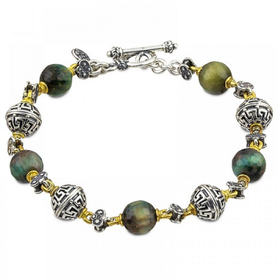 Bracelet with Tiger Eye Stones B120-3